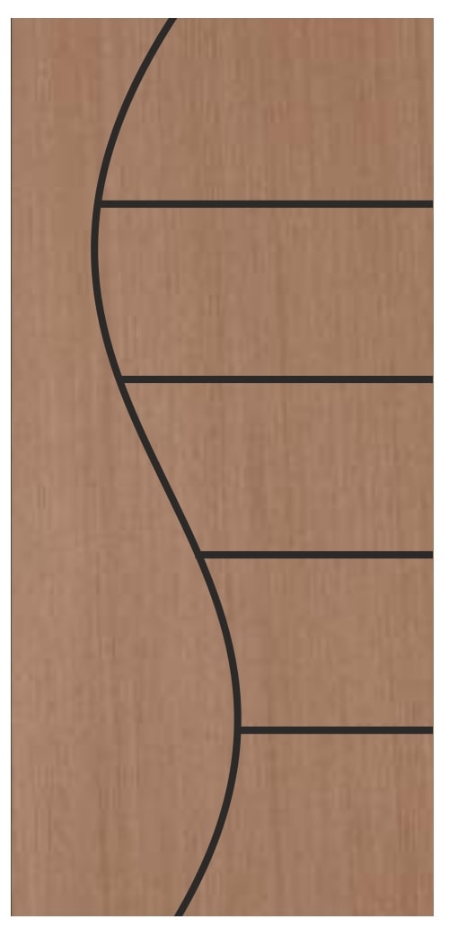 Porta de Madeira Frisada Fabripal Curupixa Inove 210x80cm PSS08 - FA-203