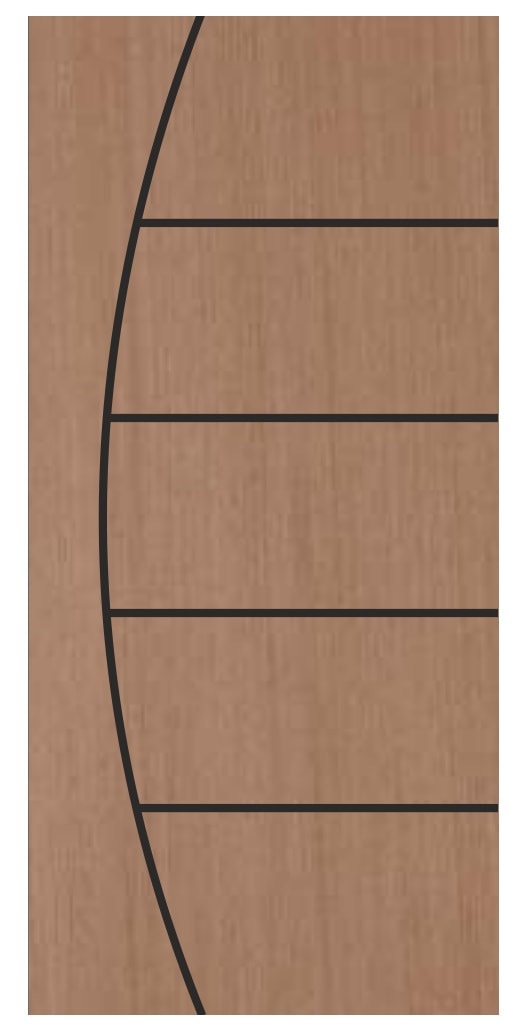 Porta de Madeira Frisada Fabripal Curupixa Inove 210x90cm PSS03 - FA-201