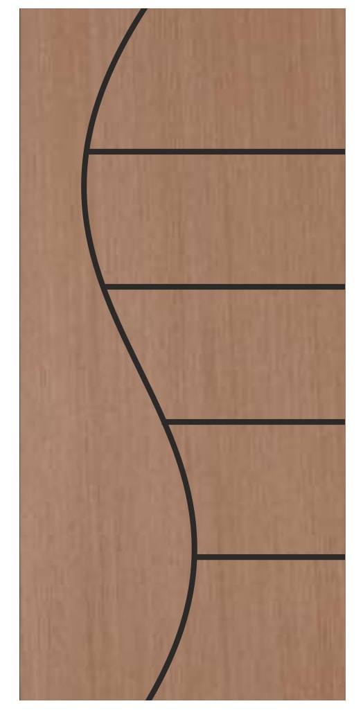 Porta de Madeira Frisada Fabripal Curupixa Inove 210x90cm PSS08 - FA-203