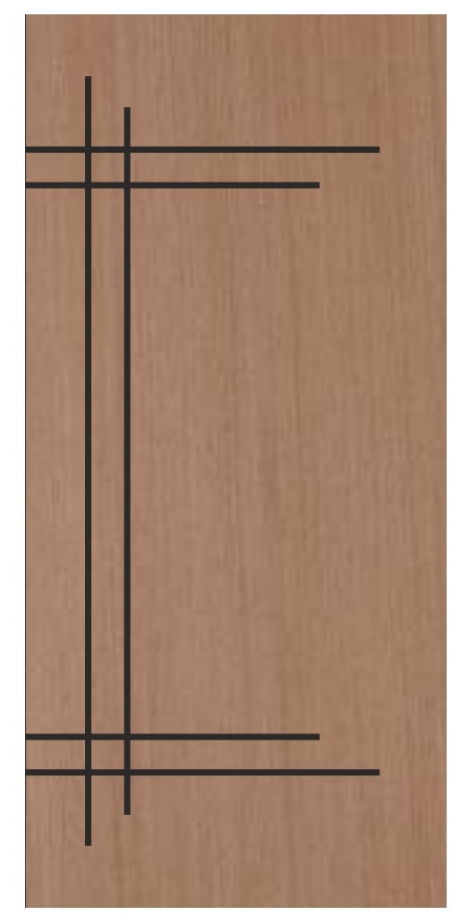 Porta de Madeira Frisada Fabripal Curupixa Modern 210x70cm PSS14 - FA-109