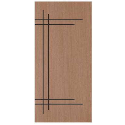 Porta de Madeira Frisada Fabripal Curupixa Modern 210x80cm PSS14 - FA-109