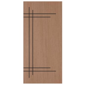 Porta de Madeira Frisada Fabripal Curupixa Modern 210x90cm PSS14 - FA-109