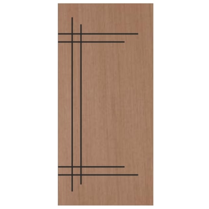 Porta de Madeira Frisada Fabripal Curupixa Modern 210x90cm PSS14 - FA-109