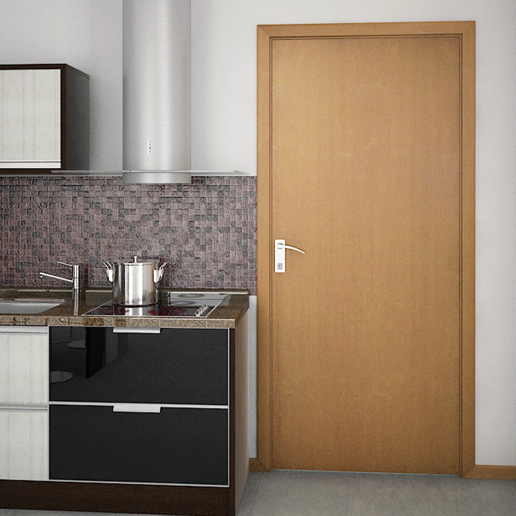 Porta de Madeira Mogno Abrilar 80cm PSS57 - 30059