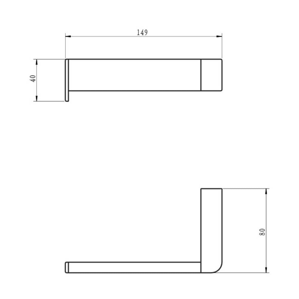 Porta Papel Higiênico Dax Iguaçu sem Tampa Black - DAX-2020-IG-BL