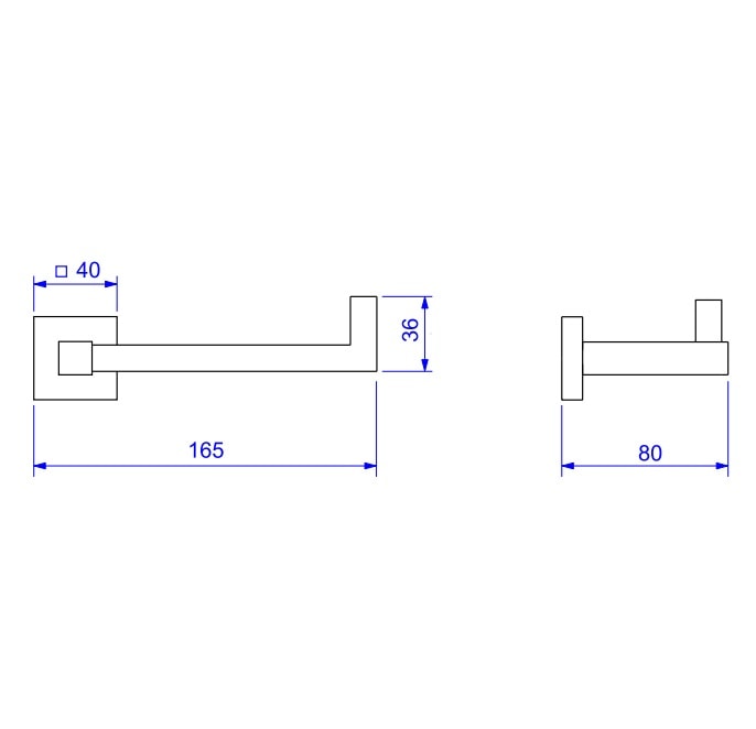 Porta Papel Higiênico Deca Quadratta Black Matte - 2020.BL83.MT