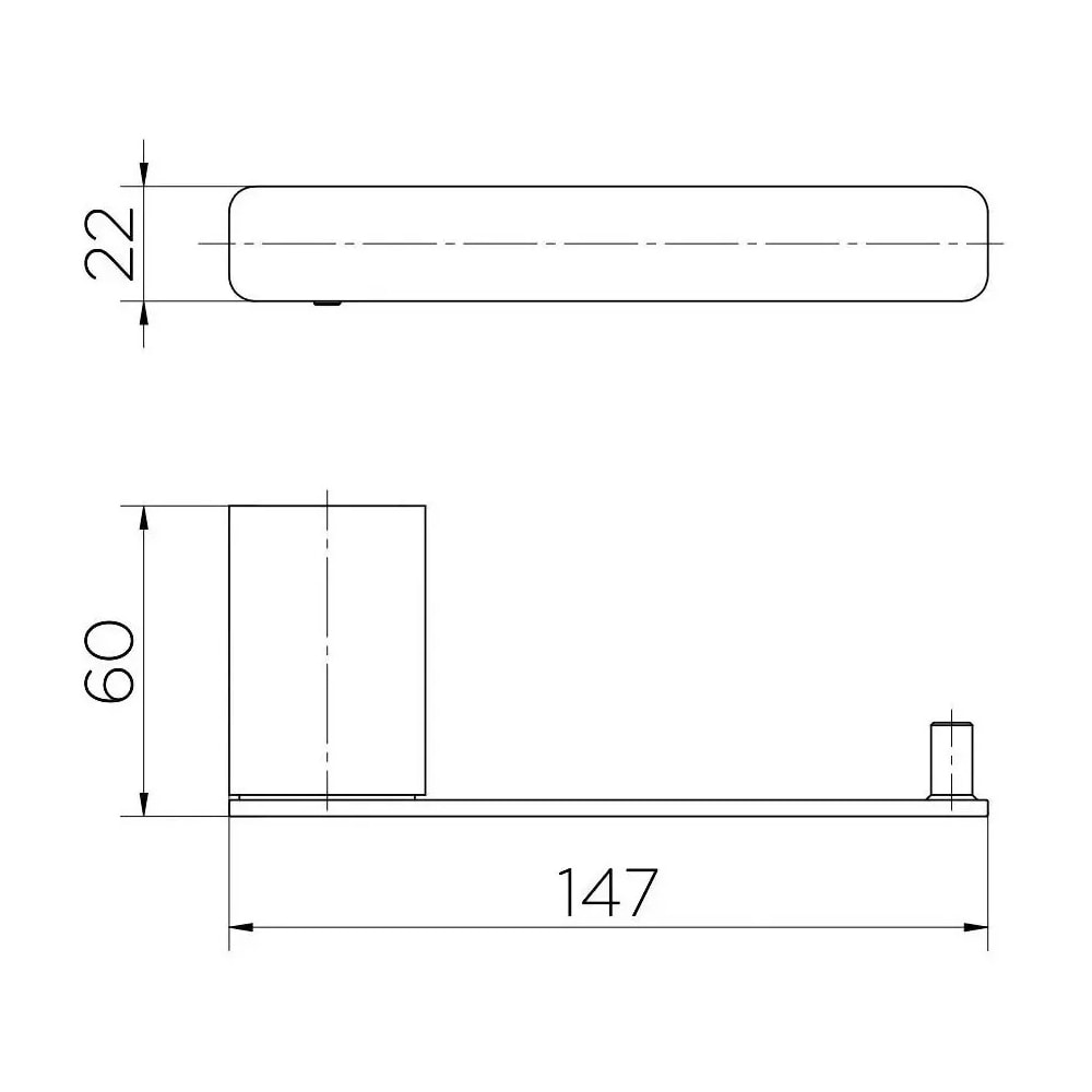 Porta Papel Higiênico Docol Flat Onix - 90009608156
