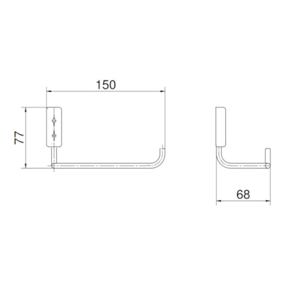 Porta Papel Higiênico Docol Idea Cromada - 00586006