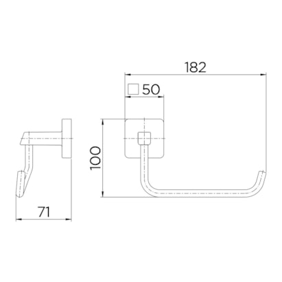 Porta Papel Higiênico Docol Trip Cromada - 00761806