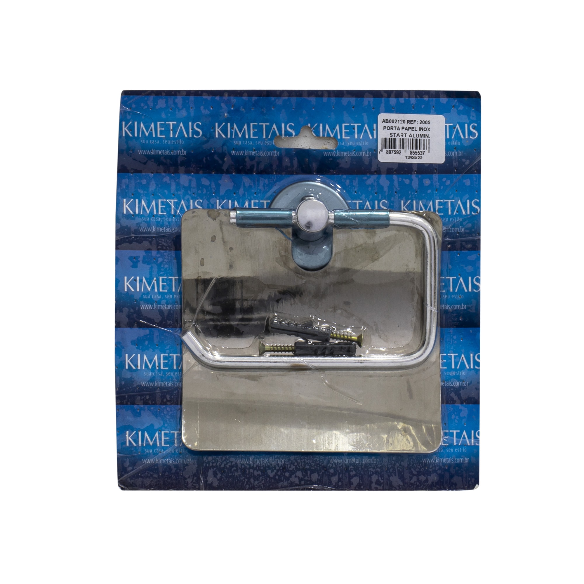 Porta Papel Higiênico Kimetais Start Inox - AB002120