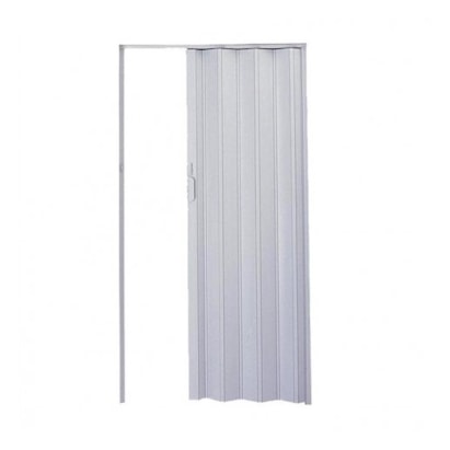 Porta Sanfonada PVC PlasFlex 210cm x 96cm Cinza - 04768