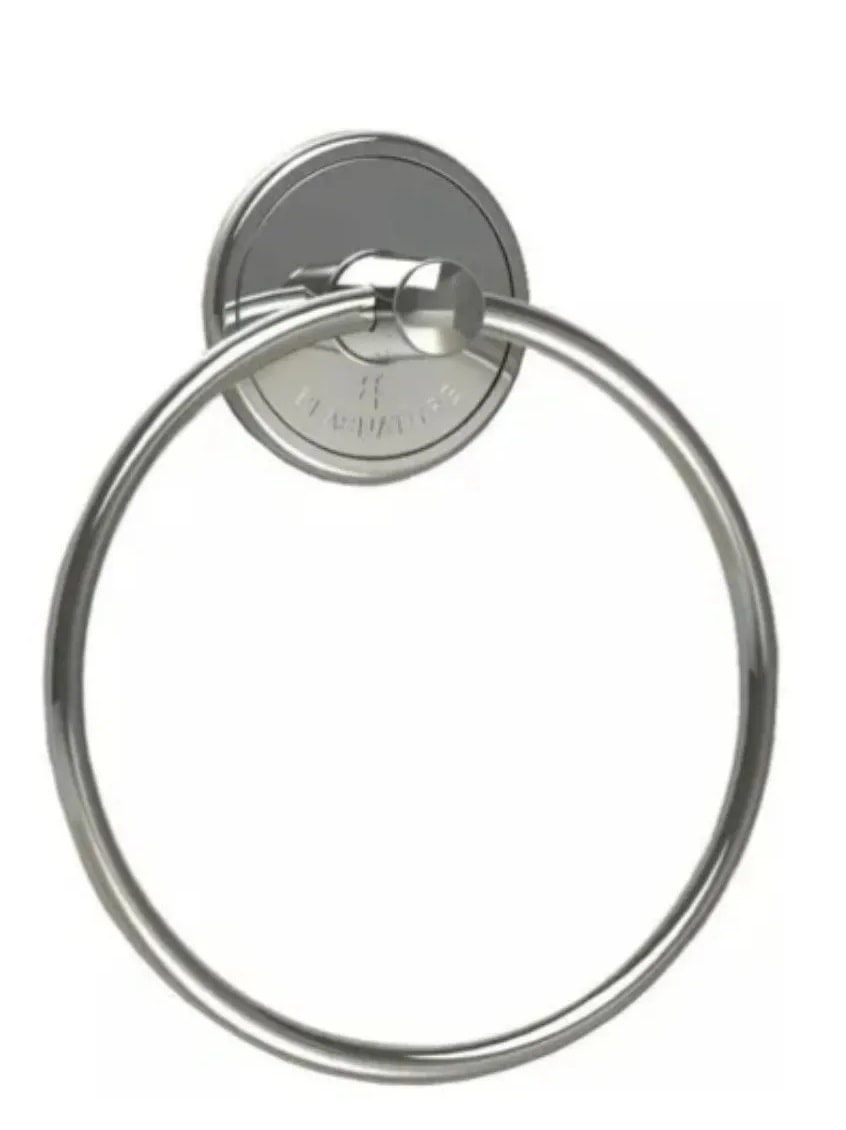 Porta Toalha Argola Com Fixação Adesiva Cromado Plasnature Future - Pla2005c