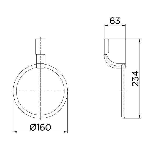 Porta Toalha Banheiro Argola Docol Top Cromado - 00534106