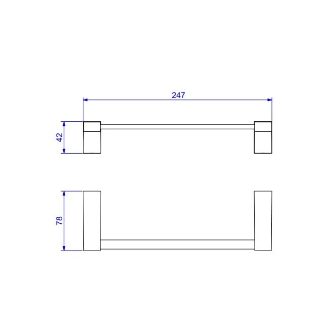 Porta Toalha Banheiro Barra Deca Liv 20cm Cromado - 2040.C22.020