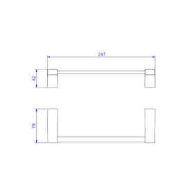 Porta Toalha Banheiro Barra Deca Liv 20cm Cromado - 2040.C22.020