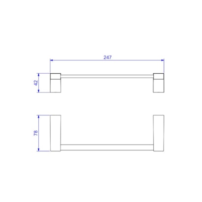 Porta Toalha Banheiro Barra Deca Liv 20cm Cromado - 2040.C22.020