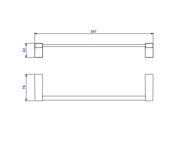 Porta Toalha Banheiro Barra Deca Liv 30cm Cromado - 2040.C22.030