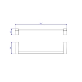 Porta Toalha Banheiro Barra Deca Liv 30cm Cromado - 2040.C22.030