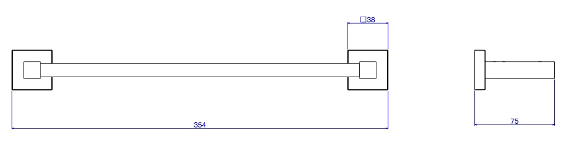 Porta Toalha Banheiro Barra Deca Quadratta 30cm Cromado - 2040.C83.030