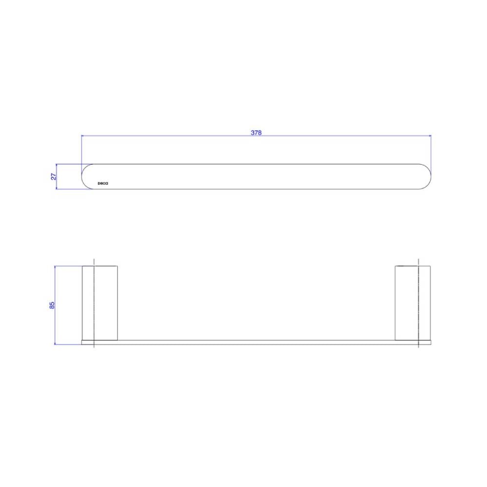 Porta Toalha Banheiro Barra Deca Versa Cromado 30cm - 2040.C31.030