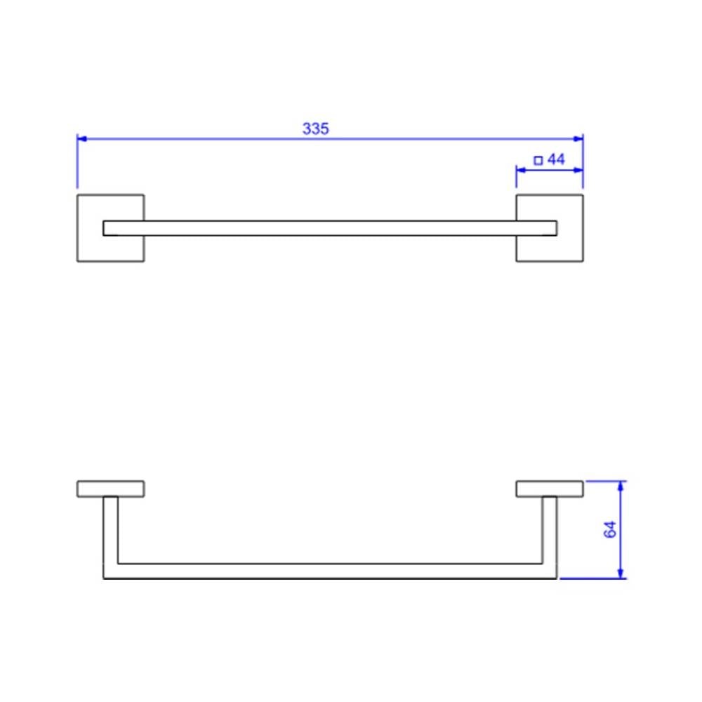 Porta Toalha Banheiro Barra Deca Versa Red Gold 30cm - 2040.GL.030.CLN.R