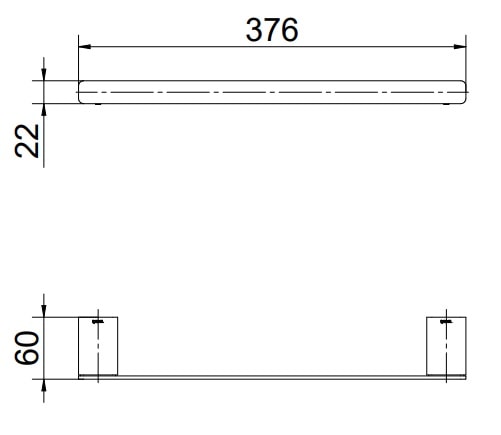 Porta Toalha Banheiro Barra Docol Flat 30cm Cromado - 01013606