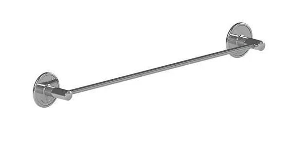 Porta Toalha Banheiro Bastão Plasnature Future Com Fixação Adesiva Cromado - Pla2004c