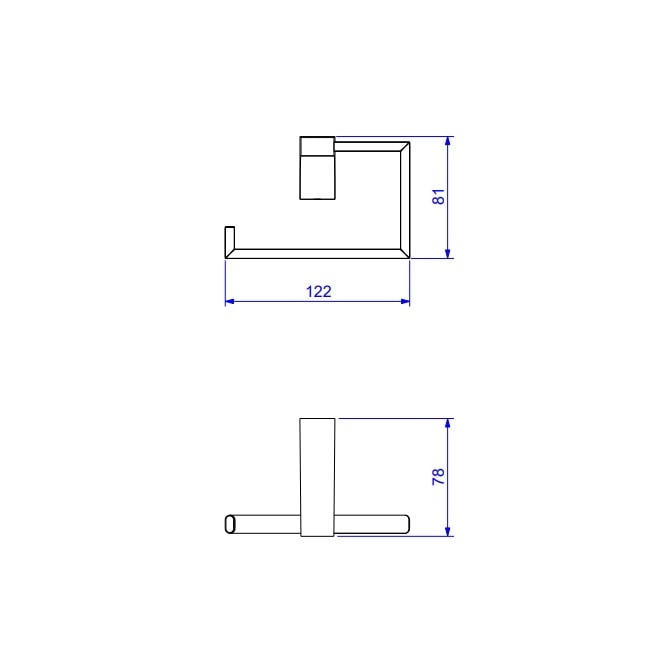 Porta Toalha Banheiro Rosto Deca Liv 12cm Cromado - 2050.C22