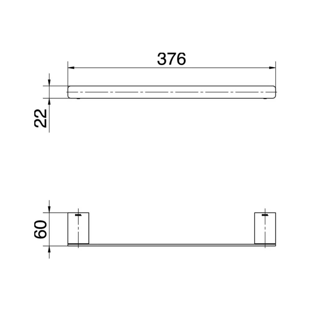 Porta Toalha Banheiro Rosto Docol Flat Ônix - 90010136156