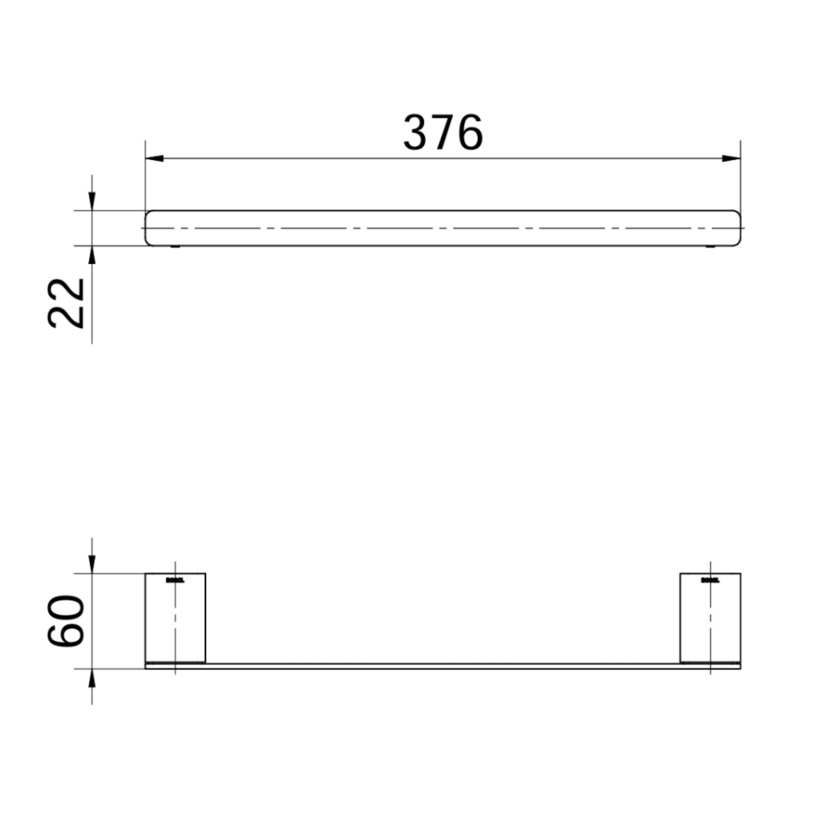Porta Toalha Banheiro Rosto Docol Flat Ouro Polido - 1013643