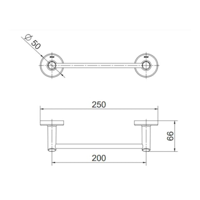 Porta Toalha Banheiro Rosto Docol Hope Cromado - 01543506