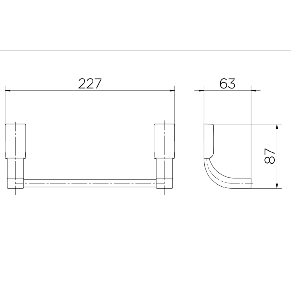 Porta Toalha Banheiro Rosto Docol Top 20cm Cromado - 00607306