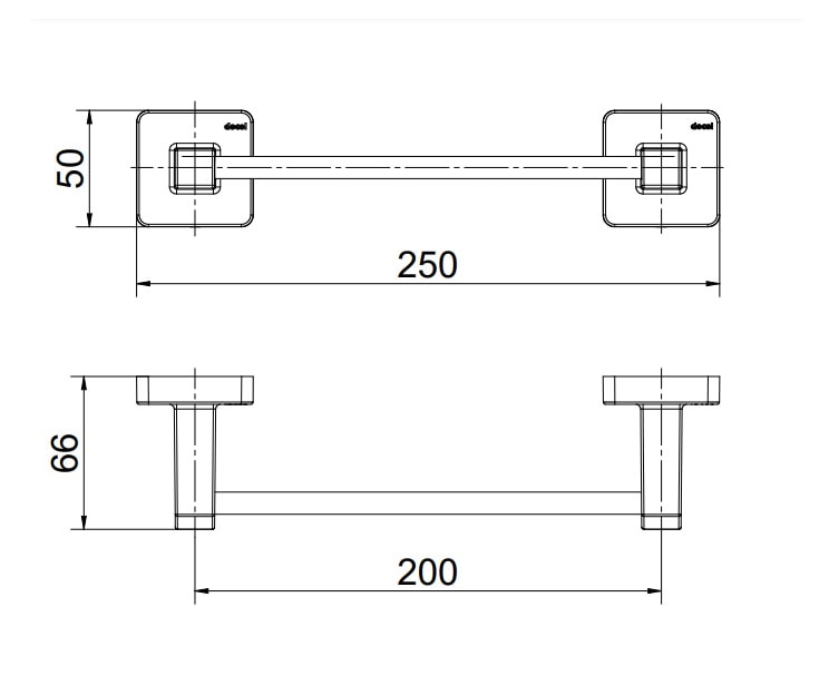 Porta Toalha Banheiro Rosto Docol Trip Cromado - 01543406