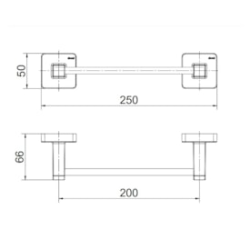 Porta Toalha Banheiro Rosto Docol Trip Cromado - 01543406