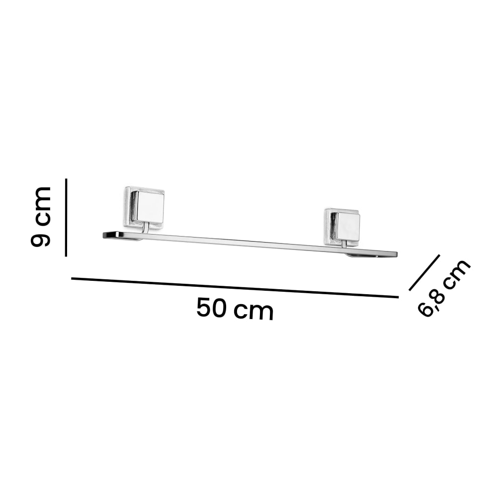 Porta Toalha Banho Arthi Piatina Cromado - 1326