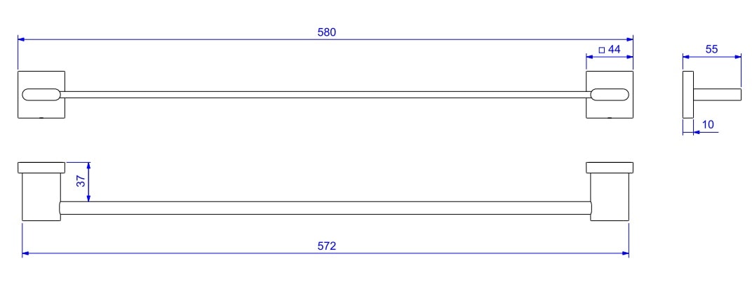 Porta Toalha Barra Deca Polo 50cm Red Gold - 2040.GL33.050.RD