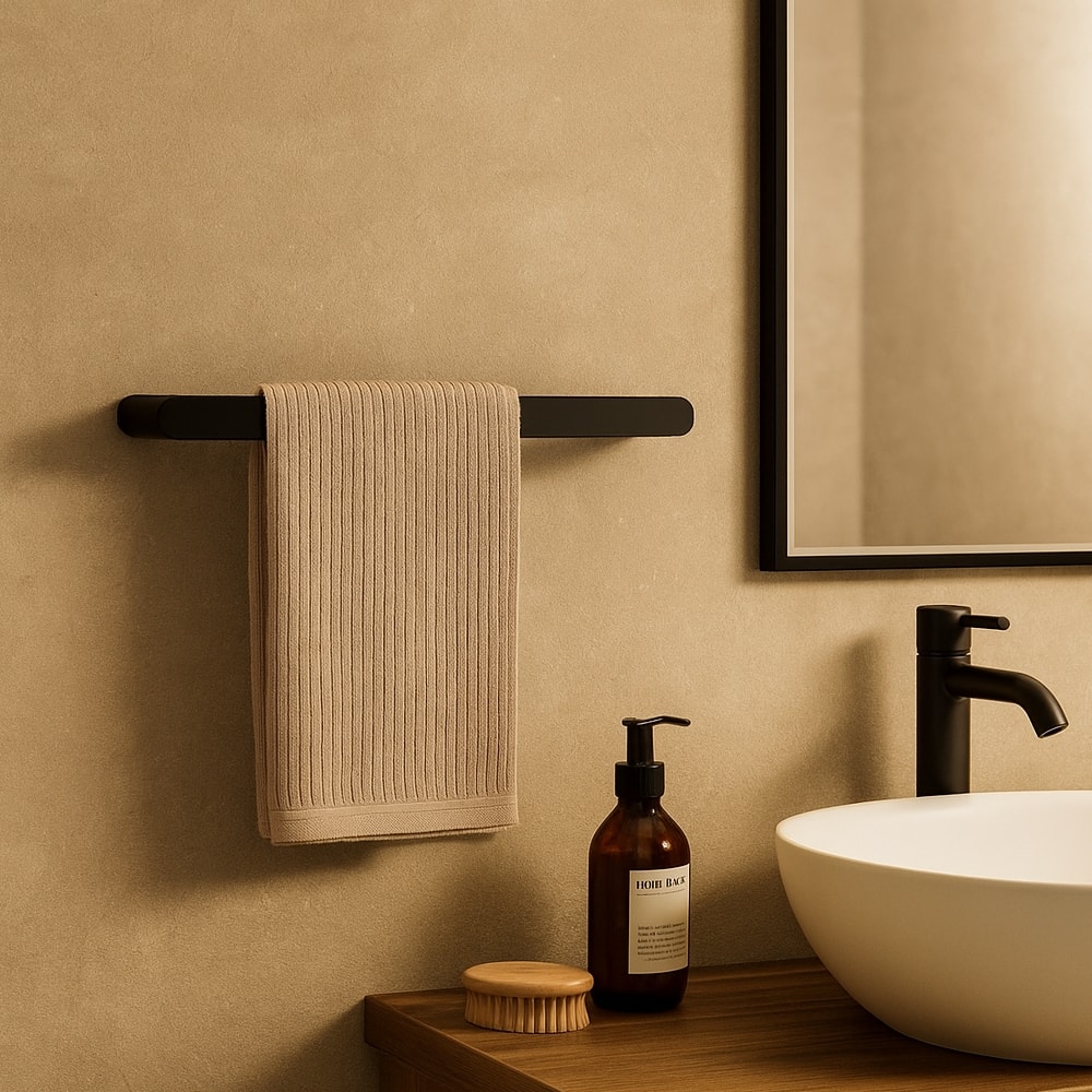 Porta Toalha Barra Deca Versa 30cm Black Matte - 2040.BL31.030.MT