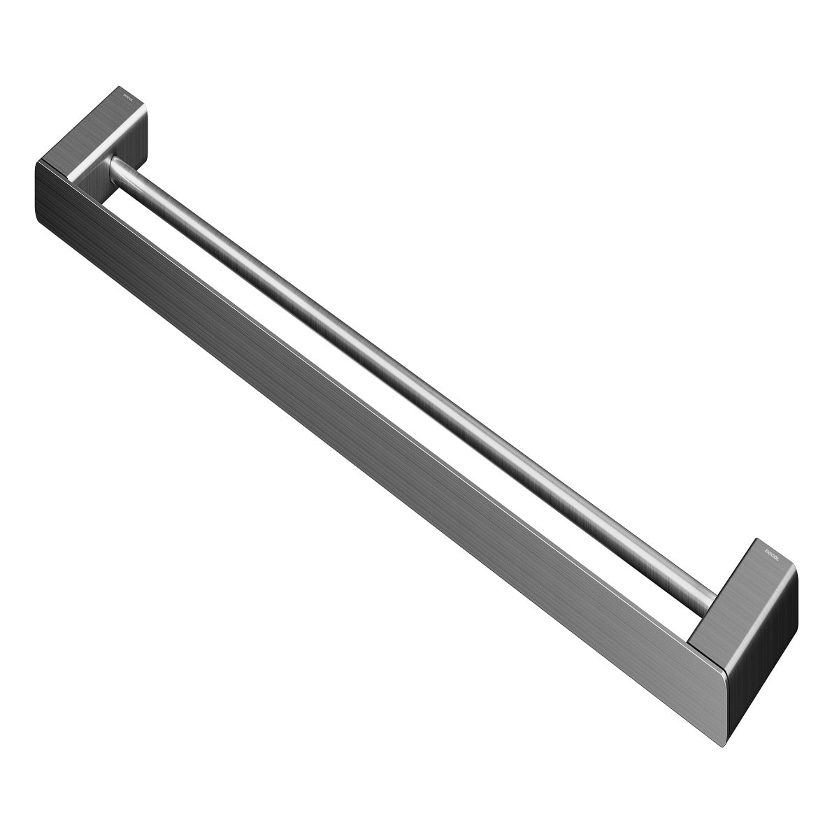 Porta Toalha Barra Docol Flat Duplo 60cm Grafite Escovado - 01013770
