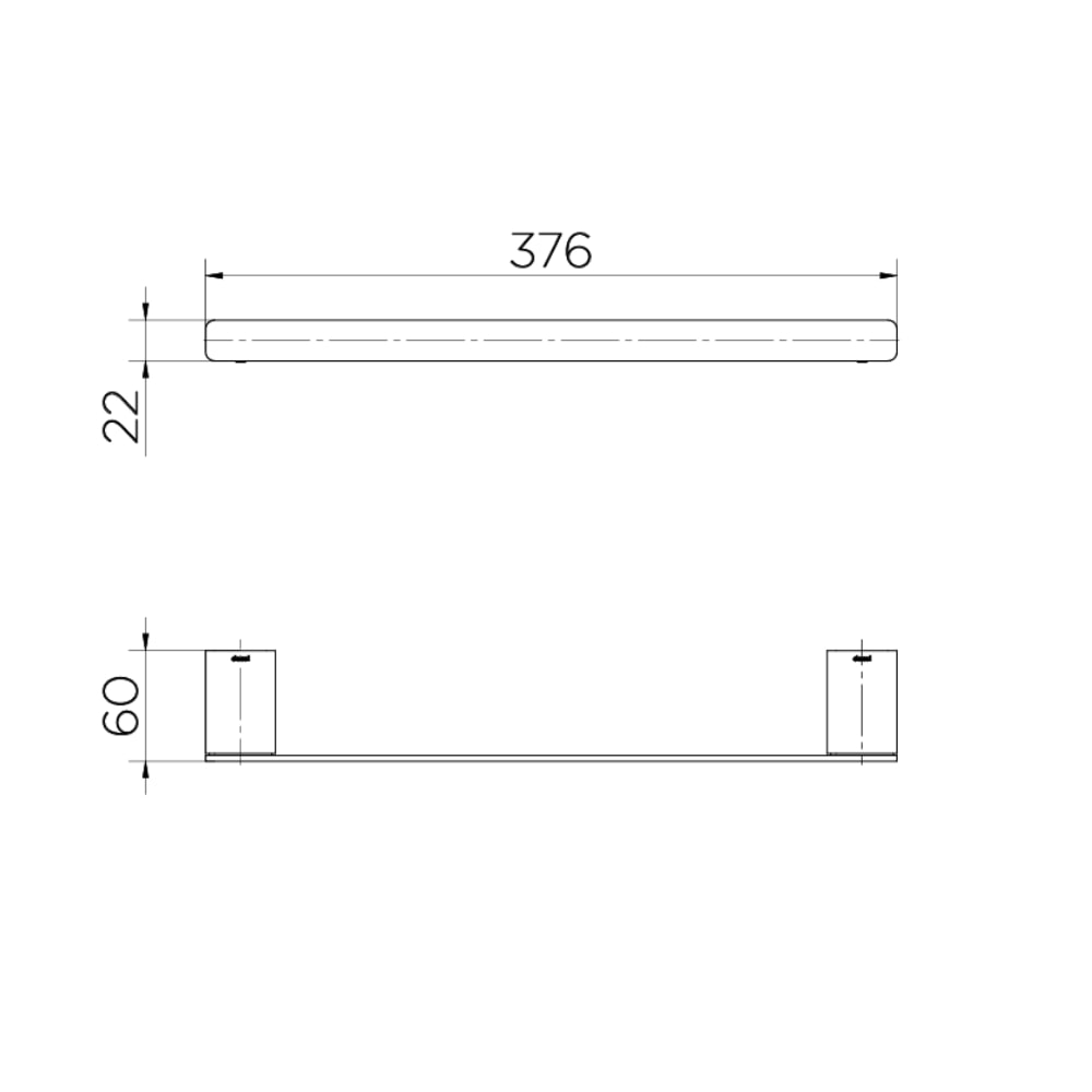Porta Toalha Rosto Docol Flat 30cm Níquel Escovado - 90010136044