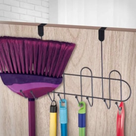 Porta Vassoura De Porta Com Esferas Arthi Preto - 2529