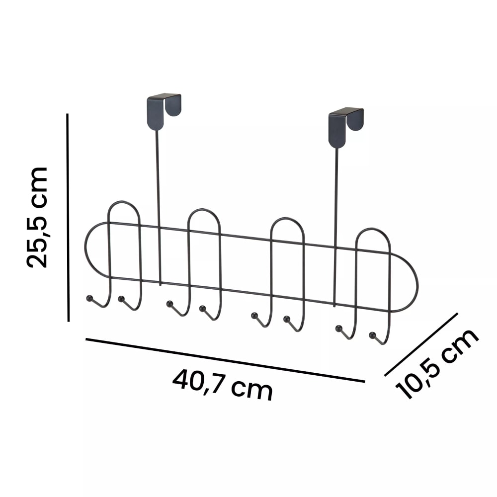 Porta Vassoura De Porta Com Esferas Arthi Preto - 2529