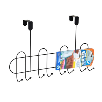 Porta Vassoura De Porta Com Esferas Arthi Preto - 2529