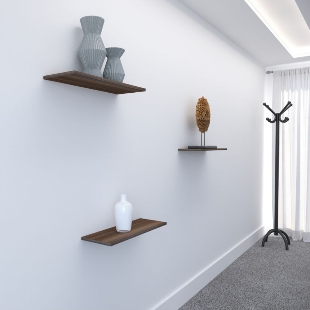 Prateleira em MDP com Suporte Clip Multivisão Nogueira San Remo 25x60cm