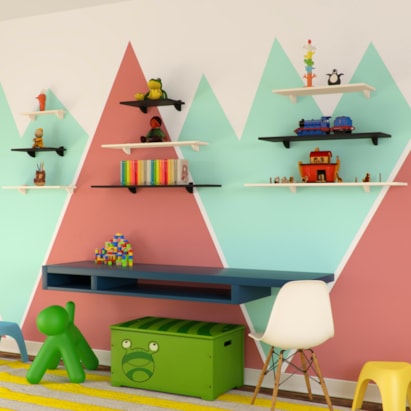 Prateleira em MDP com Suporte Clip Multivisão Preta 25x40cm