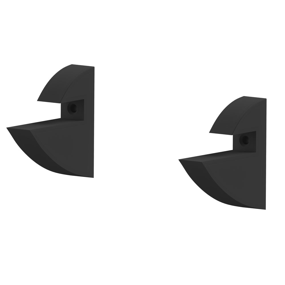 Prateleira em MDP com Suporte Clip Multivisão Preta 25x40cm