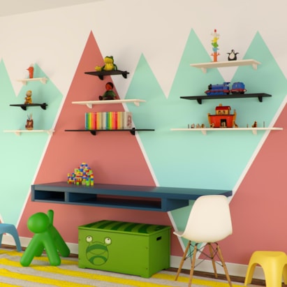 Prateleira em MDP com Suporte Clip Multivisão Preta 25x60cm