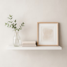 Prateleira em MDP Multivisão Branca 30x80x1,5cm