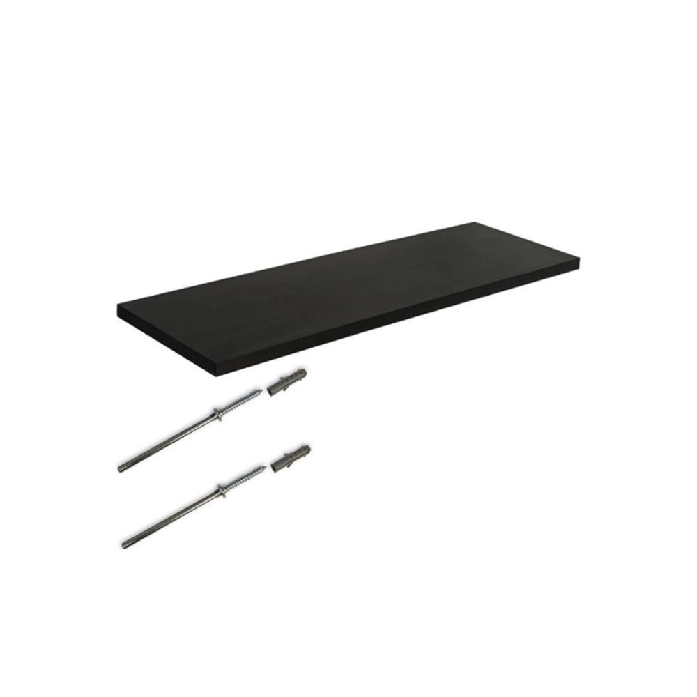 Prateleira em MDP Multivisão Preta 30x100x1,5cm