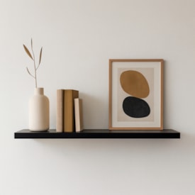 Prateleira em MDP Multivisão Preta 30x80x1,5cm