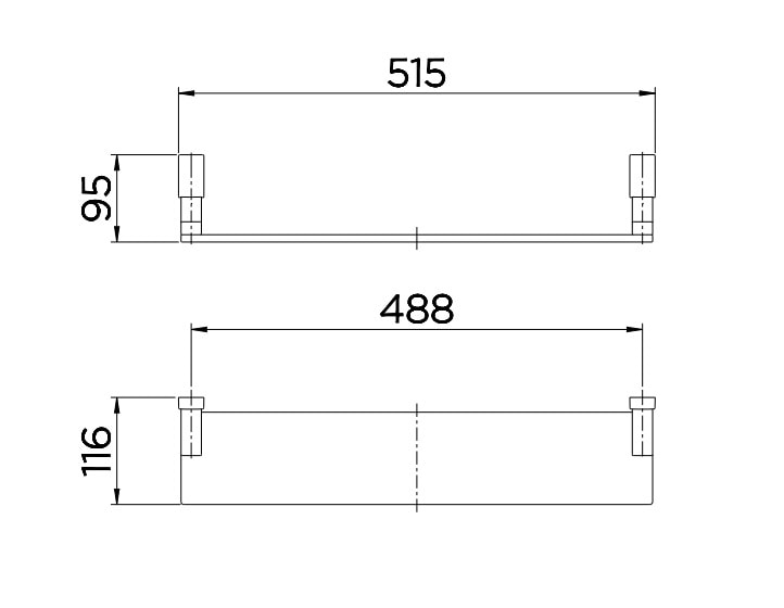 Prateleira para Banheiro Acrilica Docol Top Cromada - 00533906